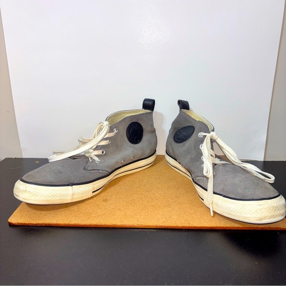 Converse Suede Gray High-Top Men's Sneakers Unisex Men's 10.5 Women's 12.5 High - Picture 1 of 16